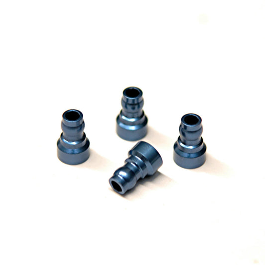 Image of Associated DR10 Drag Car Blue Aluminum Upper Shock Mount Bushings (4pcs)