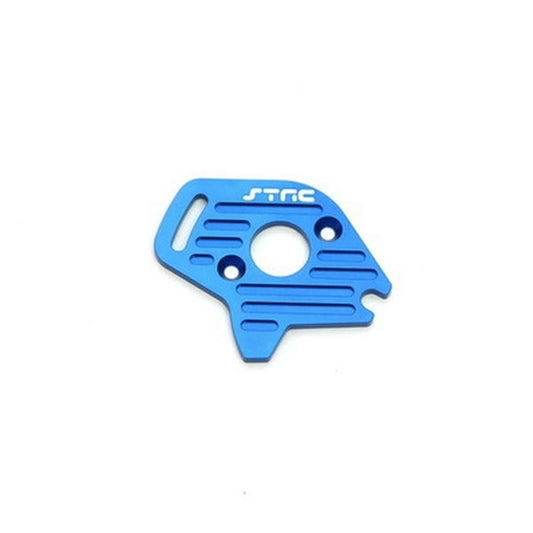 Image of Traxxas Slash 4X4 CNC Blue Aluminum Heatsink Finned Motor Plate STRST6890B