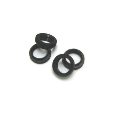 Image of Axial Wraith Black Aluminum Shock Collars w/O-Ring (Yeti/Wraith) SPTSTA80034BK