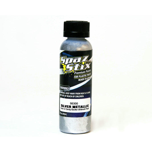 Image of Spaz-Stix Metallic Silver/Candy Backer Airbrush Paint 2oz. SZX00300