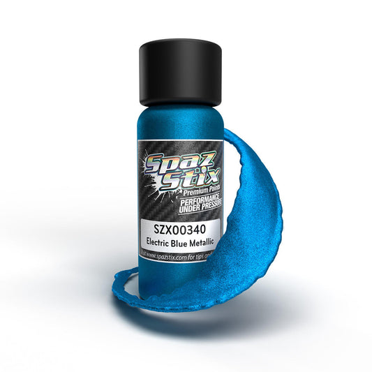 Image of Electric Blue Metallic Airbrush Ready Paint, 2oz