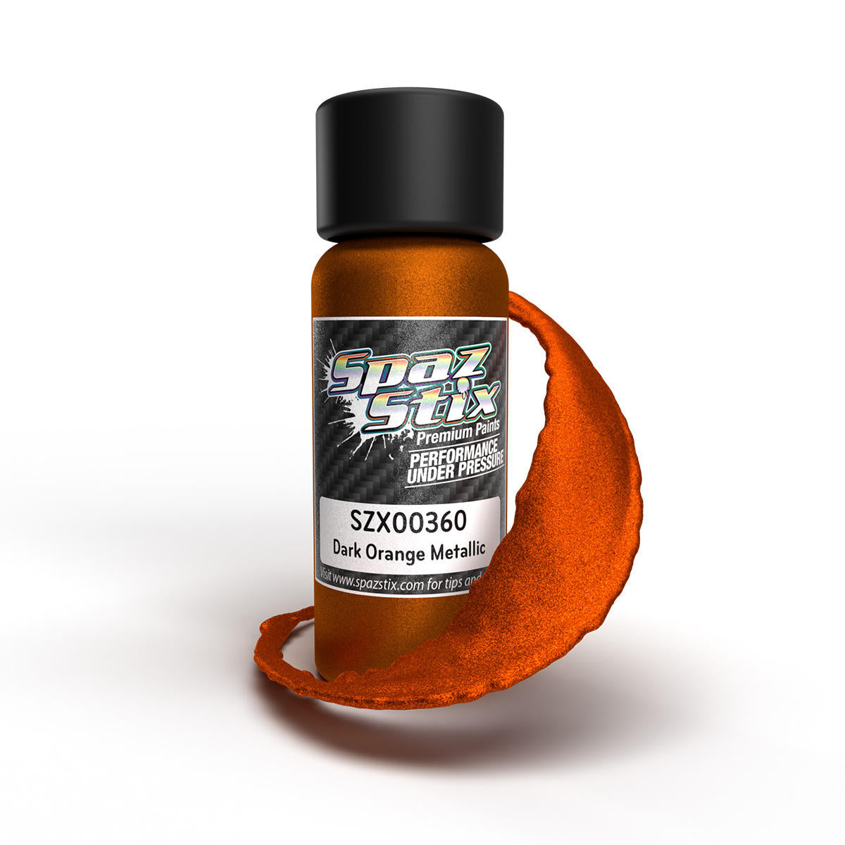 Image of Dark Orange Metallic Airbrush Ready Paint, 2oz Bottle