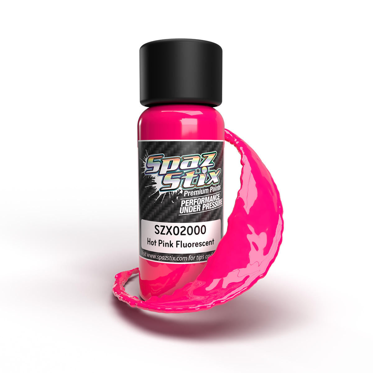 Image of Hot Pink Fluorescent Airbrush Ready Paint, 2oz Bottle