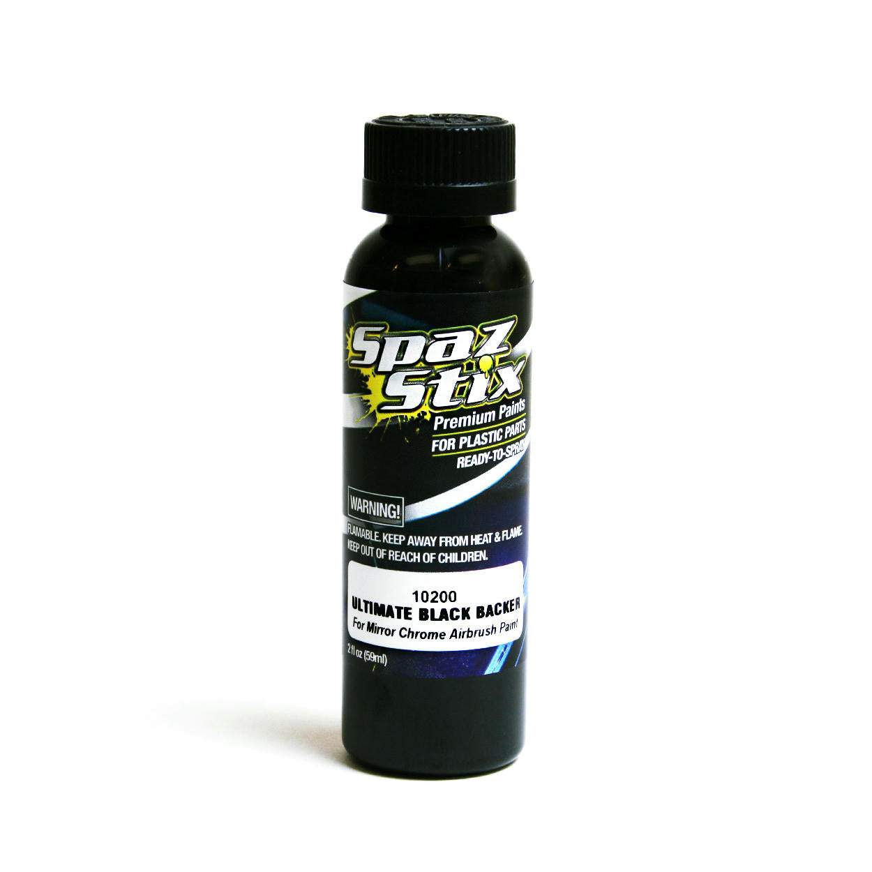 Image of Spaz-Stix Ultimate Black Backer for Mirror Chrome Paint (2oz) SZX10200