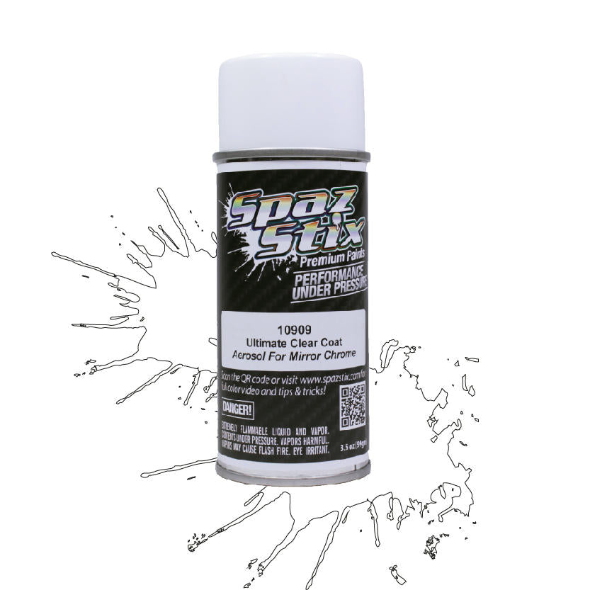 Image of Spaz-Stix Ultimate Clear Coat Aerosol Spray Paint for Mirror Chrome 10909