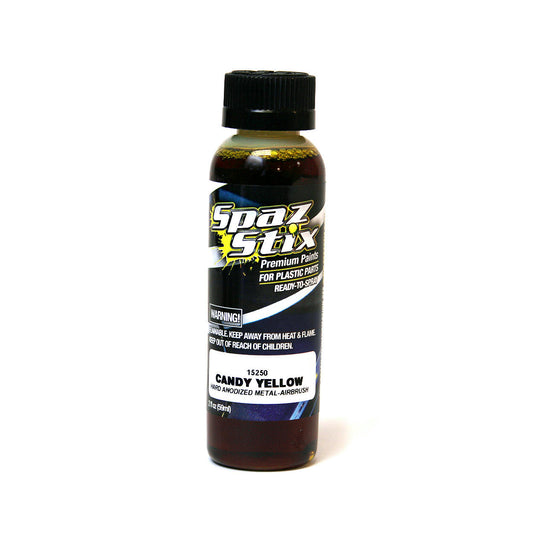 Image of Spaz-Stix Candy Yellow Hard-Anodized Airbrush Paint 2oz. SZX15250