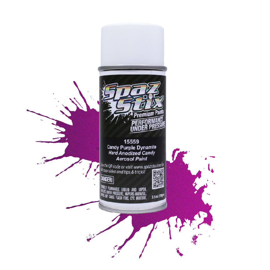 Image of Spaz-Stix Hard Anodized Candy Purple Lexan Aerosol Paint Spray 3.5oz Can 15559