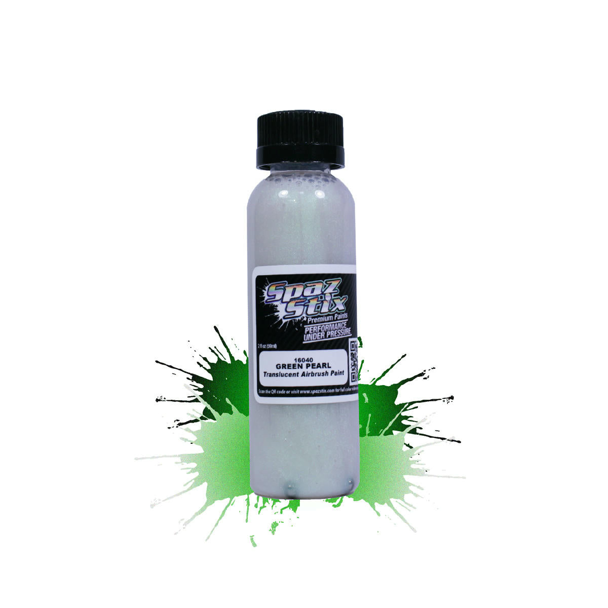 Image of Spaz-Stix Sapphire Green Pearl Lexan Airbrush Paint Spray 2oz SZX16040