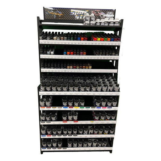 Image of Floor Rack Display Holds 74 Airbrush & 70 Aerosol Paints