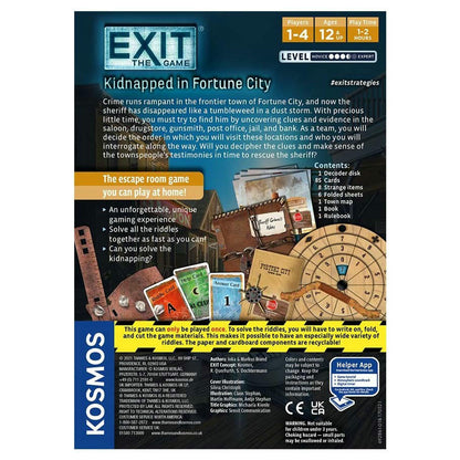 Image of Exit The Game: Kidnapped in Fortune City Escape Room Game 3.5/5 Difficult