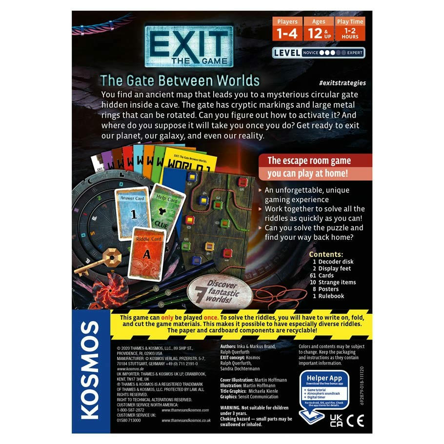 Image of Exit The Game: The Gate Between Worlds Escape Room Game TAK692879 3/5 Difficult