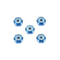 Image of Tamiya 2mm (M2) Mini Racer Blue Aluminum Lock Nuts (5pcs) TAM15500