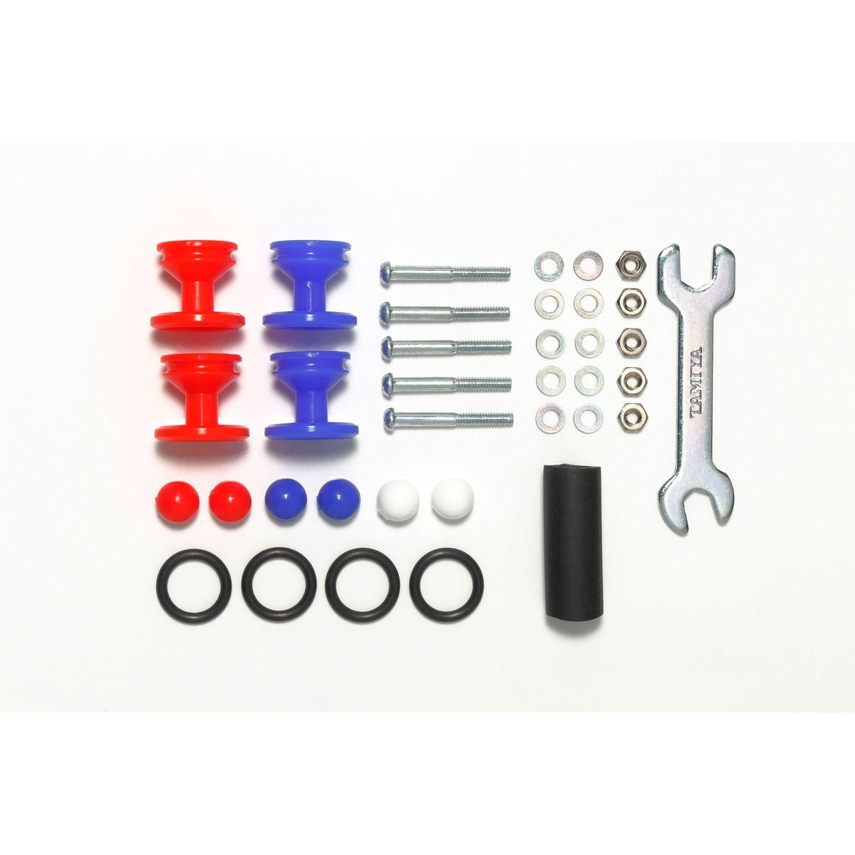 Image of JR Plastic Double Rollers, Low Friction Red/Blue 13-12mm