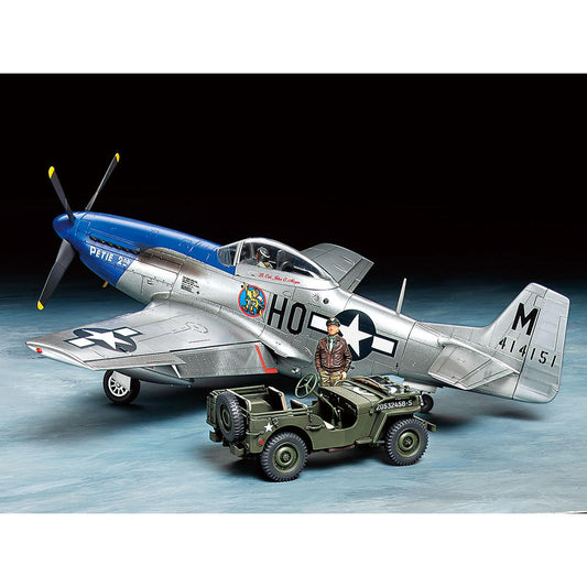 Image of 1/48 North American P-51D Mustang & 1/4-ton 4x4 Light