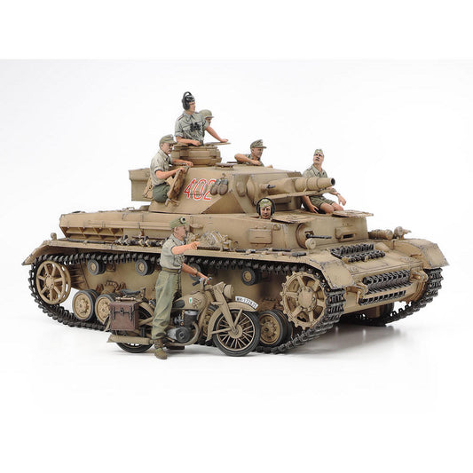 Image of 1/35 German Tank Panzer IV Ausf.F & Motorcycle Model Set