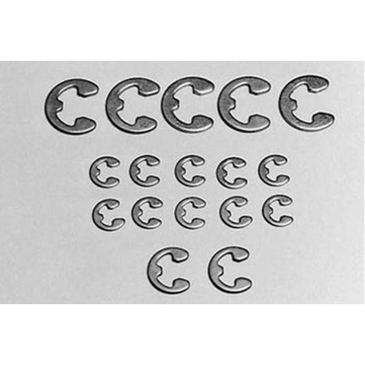Image of Tamiya 2mm/3mm/4mm E-Clip Set (23) TAM50380