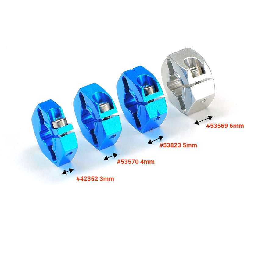 Image of Silver Aluminum Clamp-Type Wheel Hubs (6mm) TAM53569
