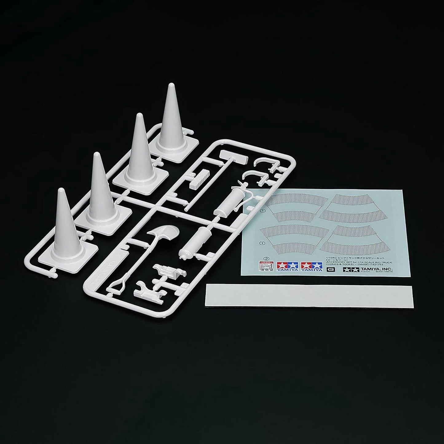 Image of Tamiya 1/14th Scale Semi Tractor Truck Cone & Tool Scale Accessories TAM56558