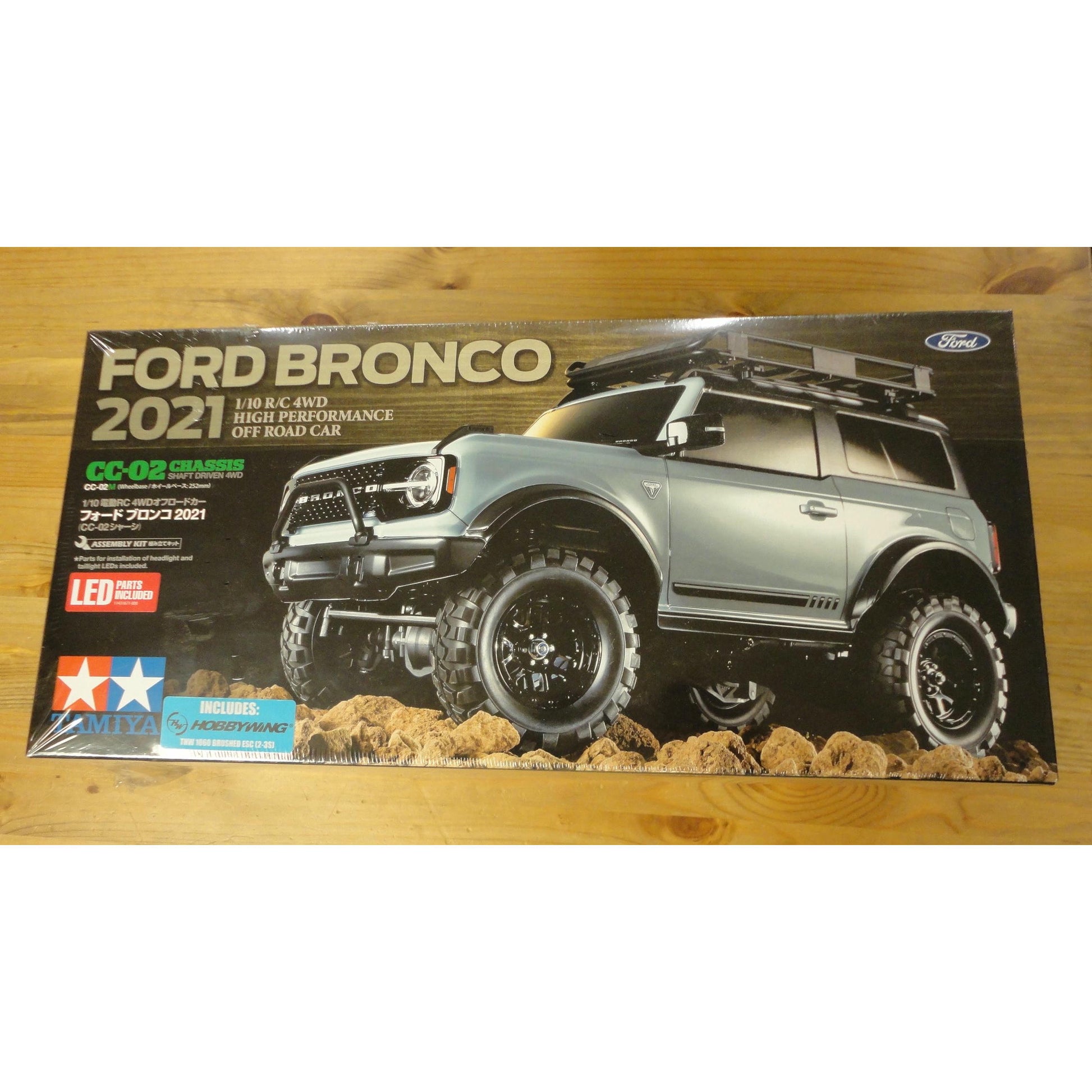 Image of Tamiya 1/10 RC Ford Bronco Kit w/ CC-02 Chassis Unassembled Kit TAM58705-A