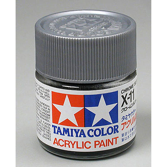 Acrylic X-11 Chrome Silver Paint, 23ml Bottle