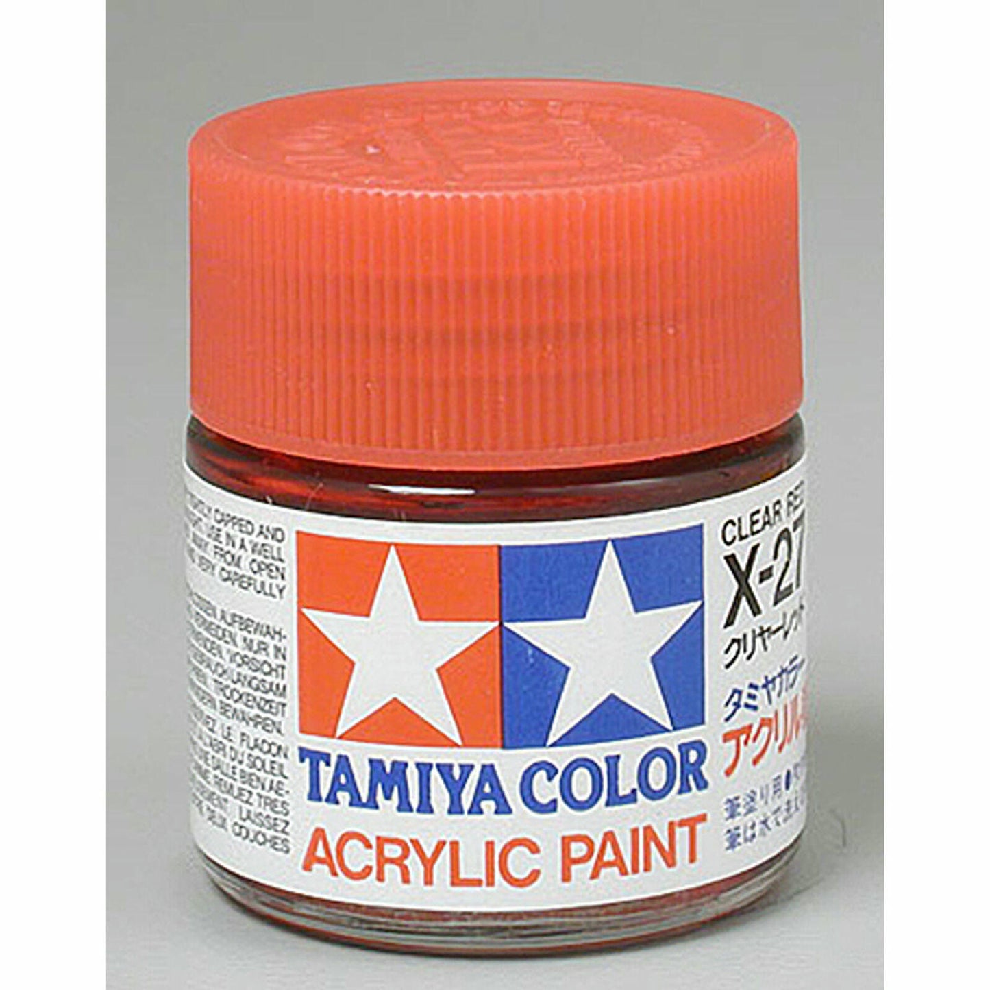 Image of Tamiya X-27 Clear Red Acrylic Paint (23ml Bottle) TAM81027 *FLAMMABLE*