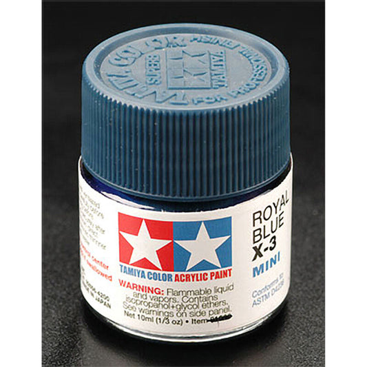 Acrylic Mini X-3 Royal Blue Paint, 10ml Bottle