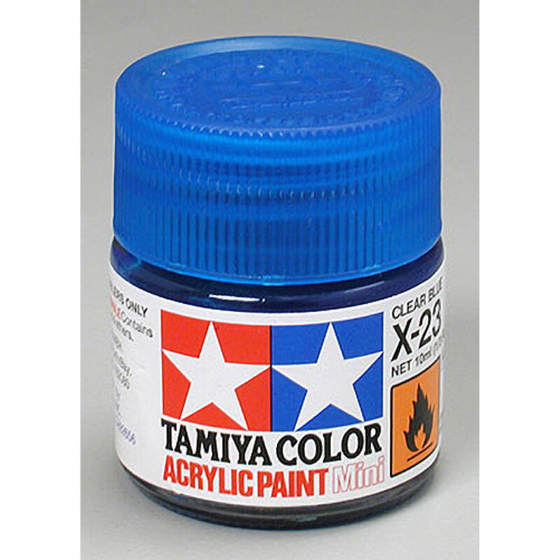 Acrylic Mini X-23 Clear Blue Paint, 10ml Bottle