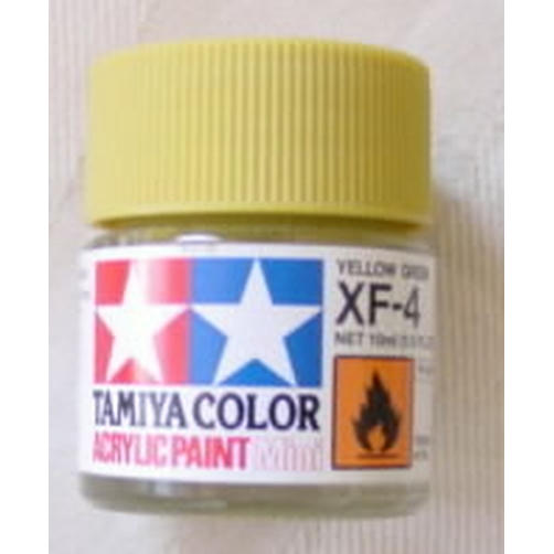 Image of Tamiya XF-4 Yellow Green Acrylic Paint (10ml bottle) TAM81704