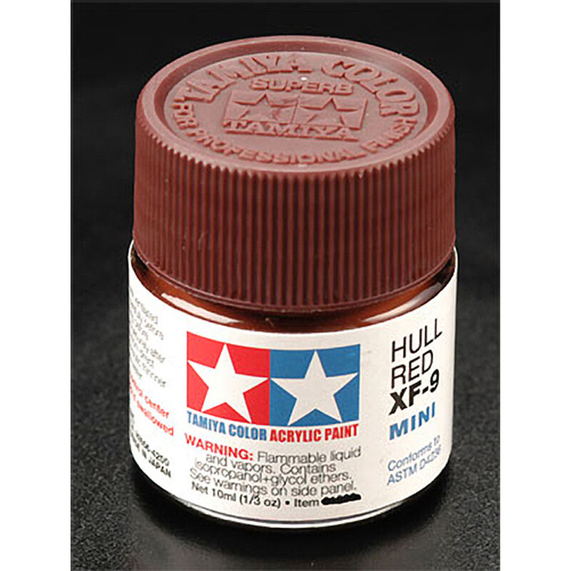 Acrylic Mini XF-9 Hull Red Paint, 10ml Bottle