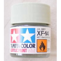 Image of Tamiya XF-14 J.A. Grey Acrylic Paint (10ml Bottle) TAM81714