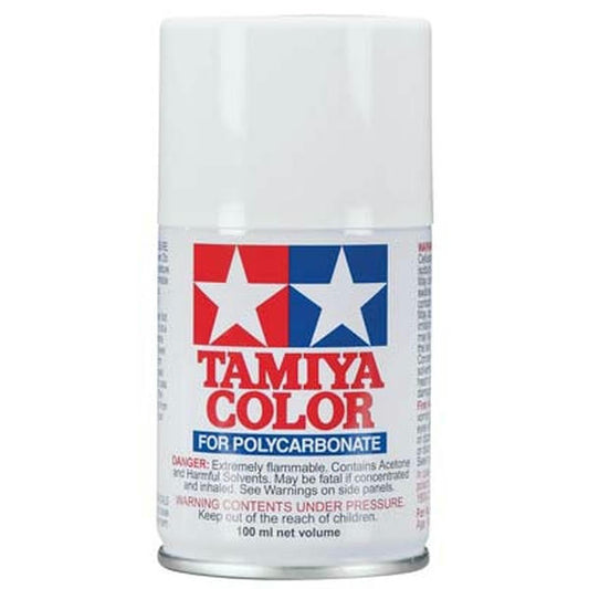 Image of Tamiya PS-1 White Polycarbonate/Lexan Body Spray Paint 100ml TAM86001