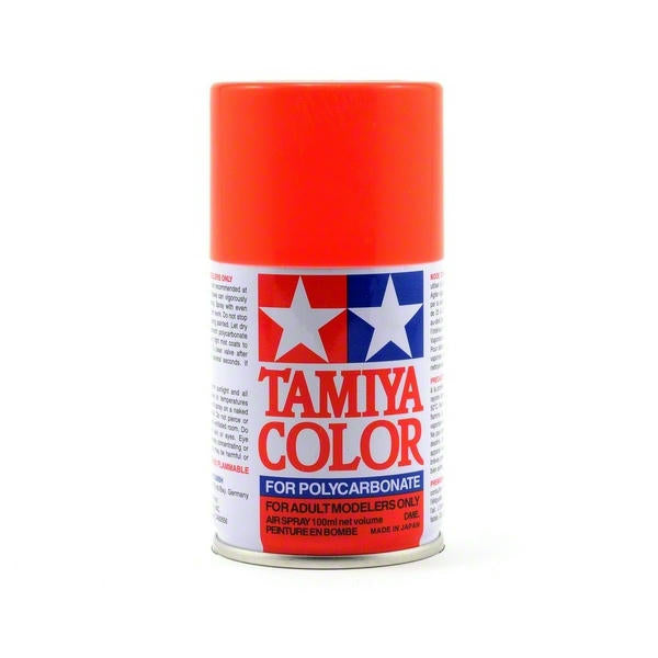 Image of Tamiya PS-20 Fluorescent Red Polycarbonate/Lexan Spray Paint 3 oz TAM86020