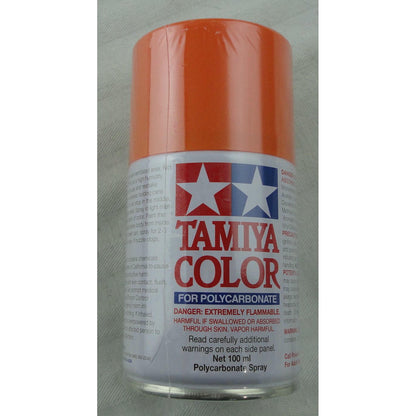 Image of Tamiya PS-62 Pure Orange Polycarbonate/Lexan Body Spray Paint 100ml 86062