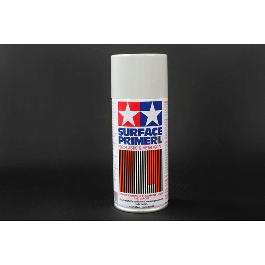 Image of Tamiya Light Gray Metal/Plastic Surface Primer Aerosol Spray Can TAM87042