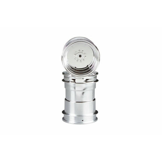 Image of Tamiya Cludbuster/TXT-1 Chrome Monster Truck Wheels (2pcs) TAM9335085