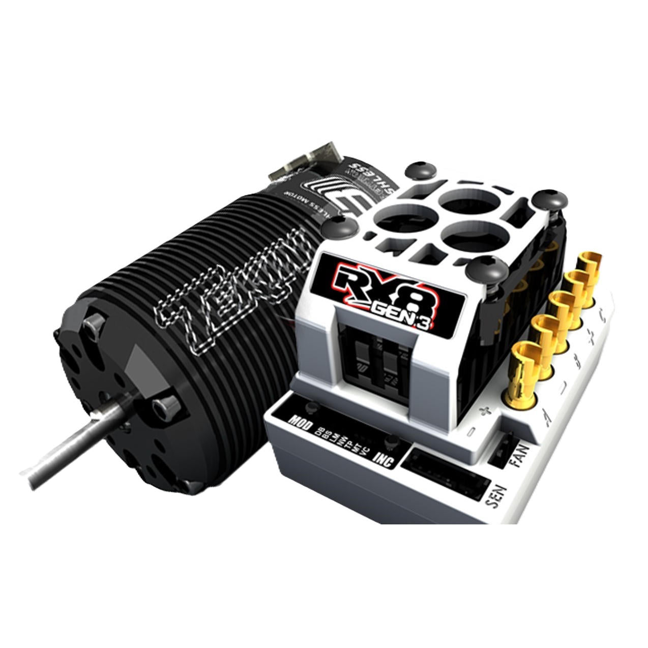 Image of Rx8Gen3 BL ESC - 4038 T8Gen3 BL Motor 2250kV 1/8 System