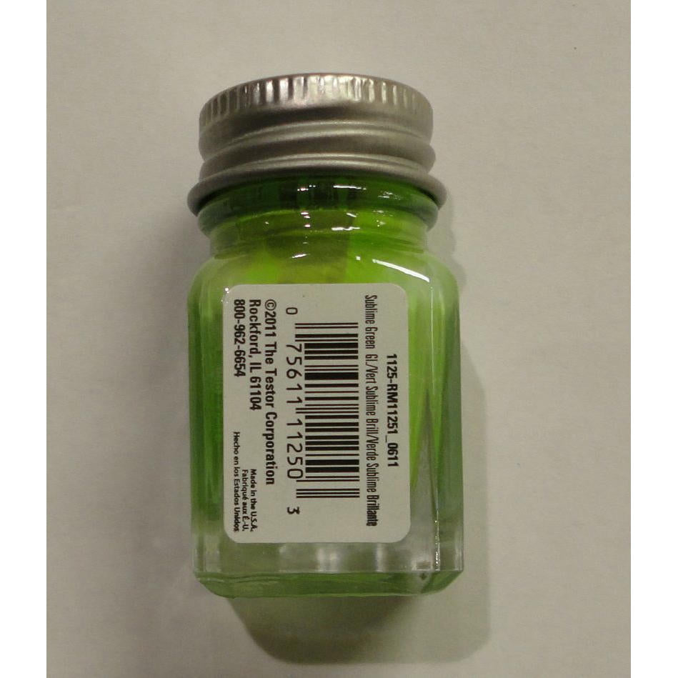 Image of Testors 1/4oz Gloss Sublime Green Enamel Model Paint TES1125TT