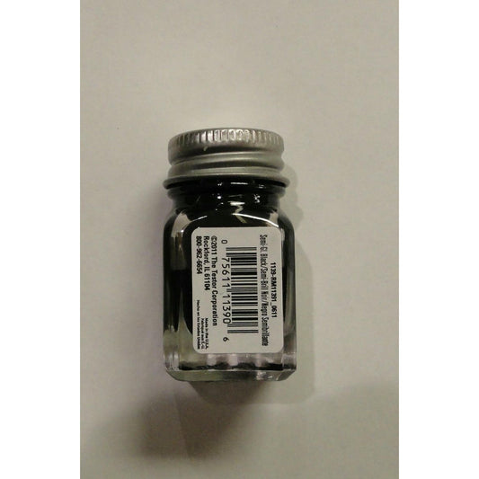 Image of Testors 1/4oz Semi-Gloss Black Enamel Model Paint TES1139TT