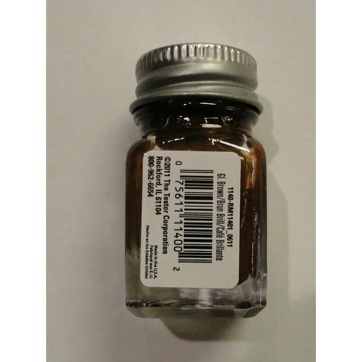 Image of Testors 1/4oz Brown Enamel Model Paint TES1140TT