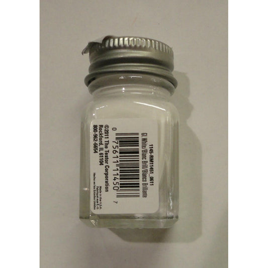 Image of Testors 1/4oz Gloss White Enamel Model Paint TES1145TT