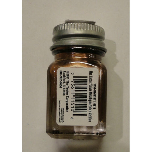 Image of Testors 1/4oz Copper Metallic Enamel Model Paint TES1151TT