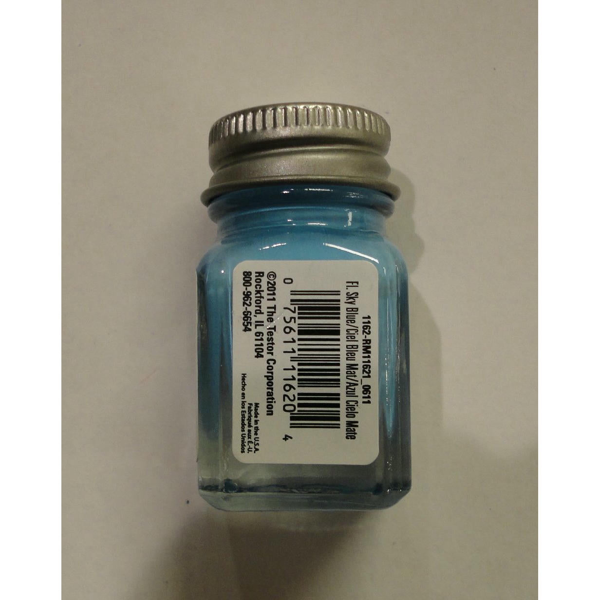 Image of Testors 1/4oz Flat Sky Blue Enamel Model Paint TES1162TT