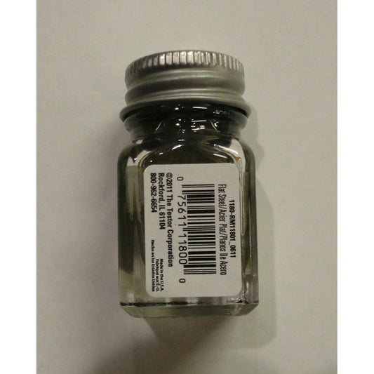 Image of Testors 1/4oz Steel Enamel Model Paint TES1180TT