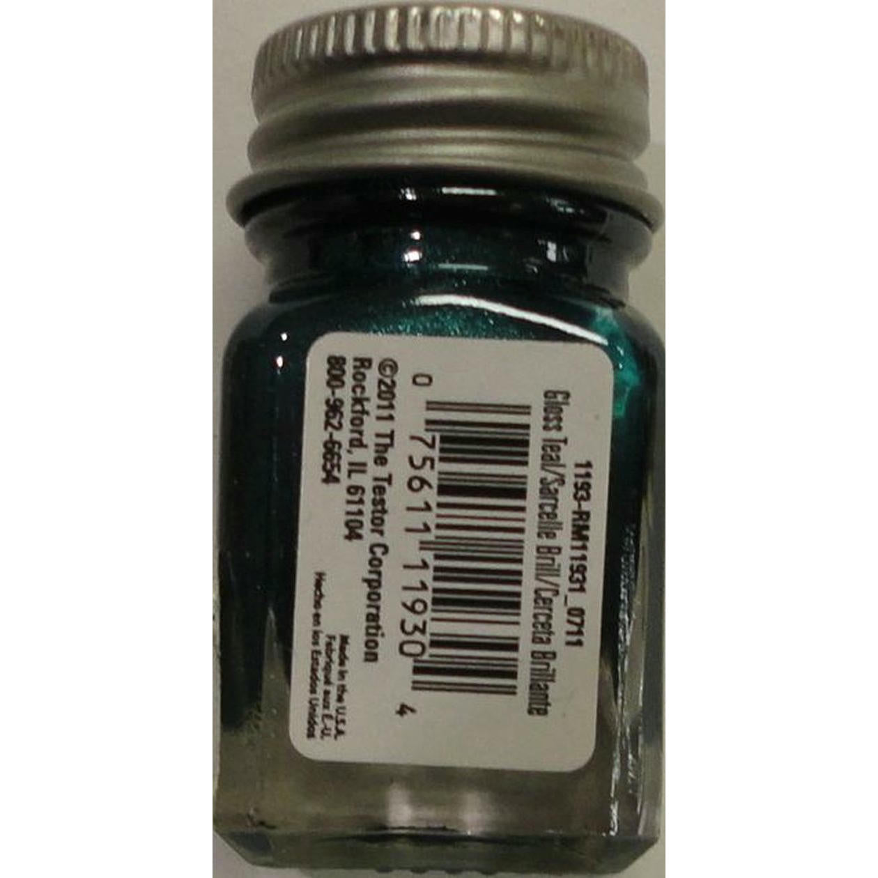 Image of Testors 1/4oz Gloss Teal Enamel Model Paint TES1193TT