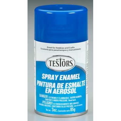 Image of Testors 3oz Dark Blue Enamel Spray (Aerosol) Paint TES1211T