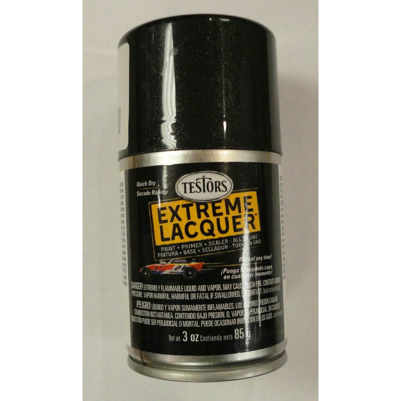 Image of Testors Blazing Black Lacquer Model Spray (Aerosol) Primer/Paint/Sealer