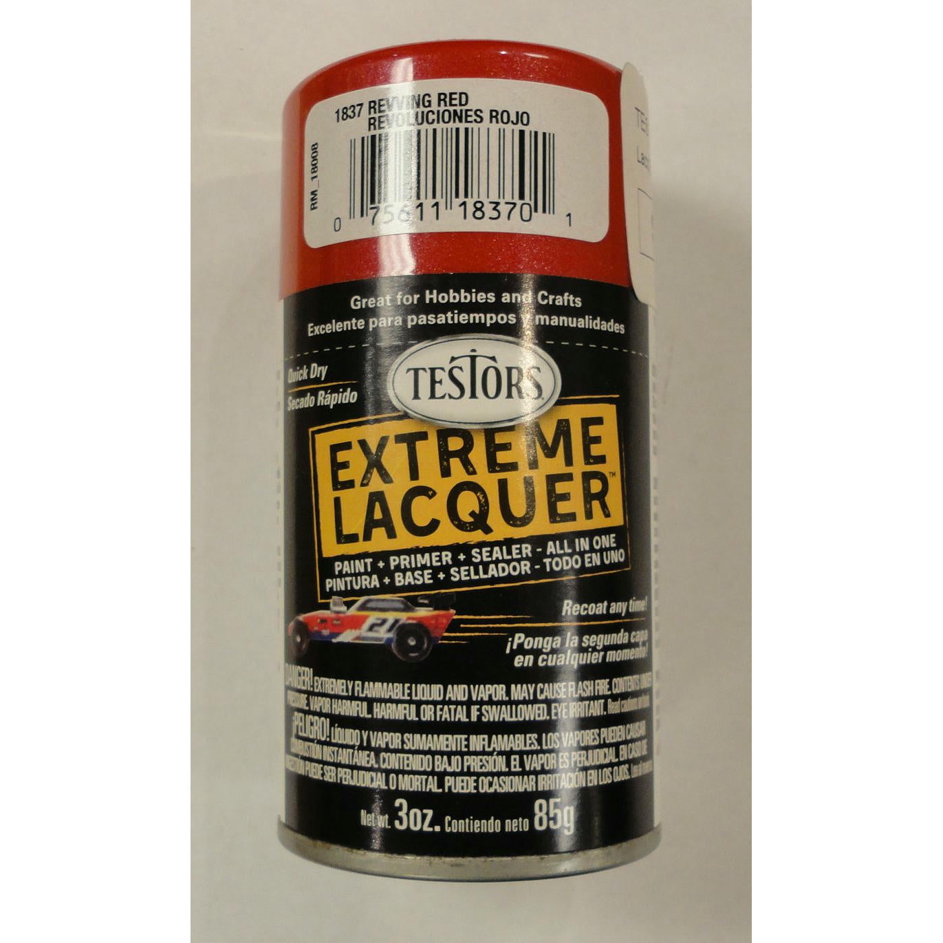 Image of Testors Revving Red Model Spray (Aerosol) Primer/Paint/Sealer