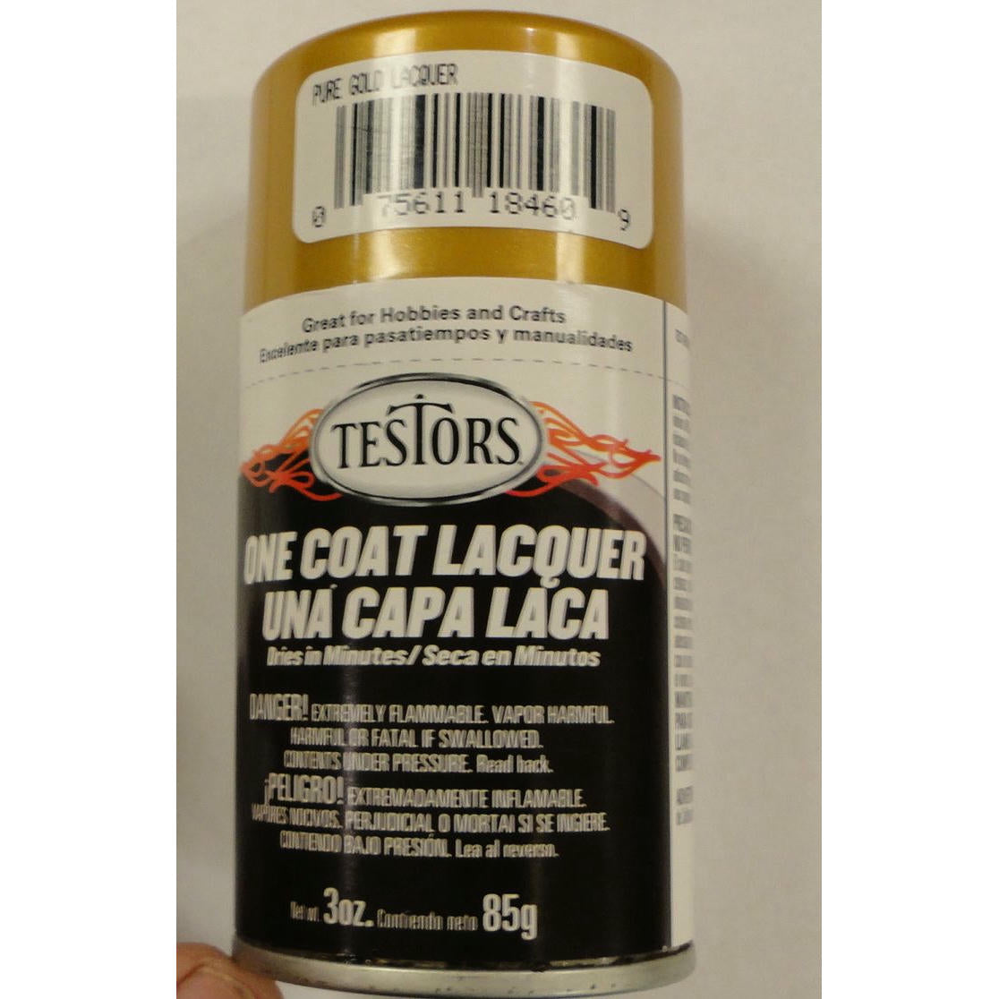 Image of Testors One Coat Pure Gold Lacquer Model Spray (Aerosol) Paint 3oz