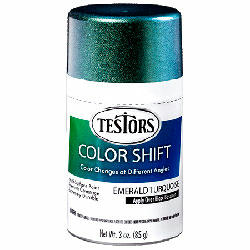 Image of Testors 3oz Color Shift Emerald Turquoise Enamel Spray (Aerosol) Paint 340908