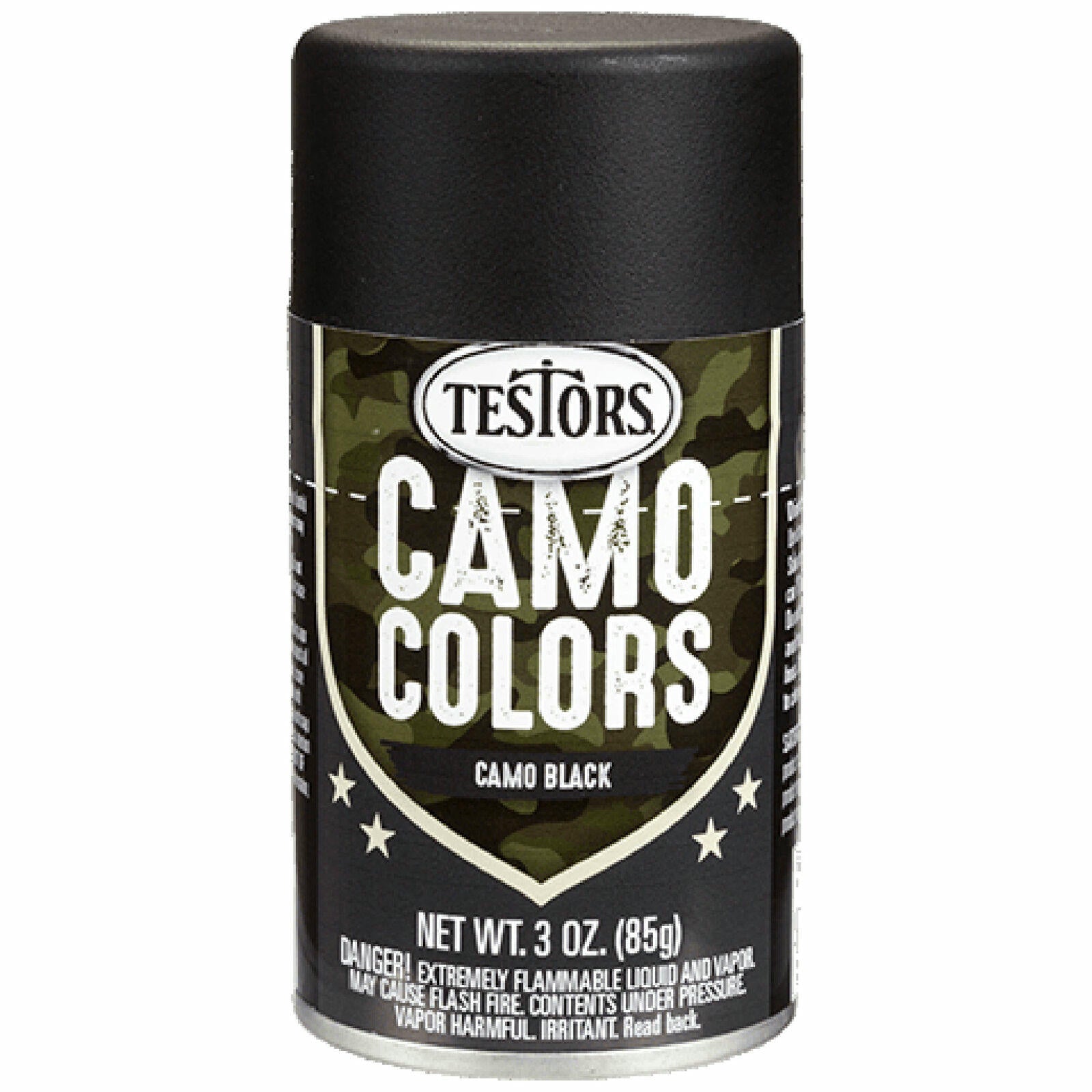 Image of Testors Camouflage Black Model Spray (Aerosol) Paint TES342304